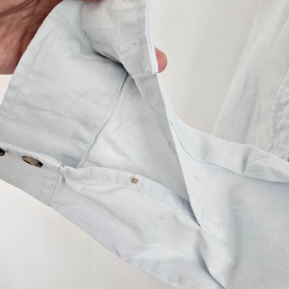 🆓 FREE DENIM FORUM Light Blue Button Down Long Sleeve Top Extra Extra Small - Picture 5 of 8